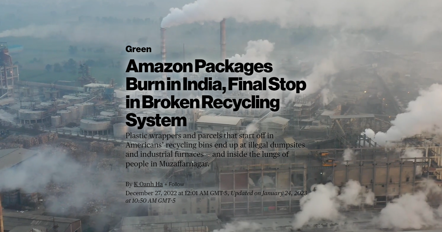 Amazon Packages Burn in India, Final Stop in Broken Recycling System